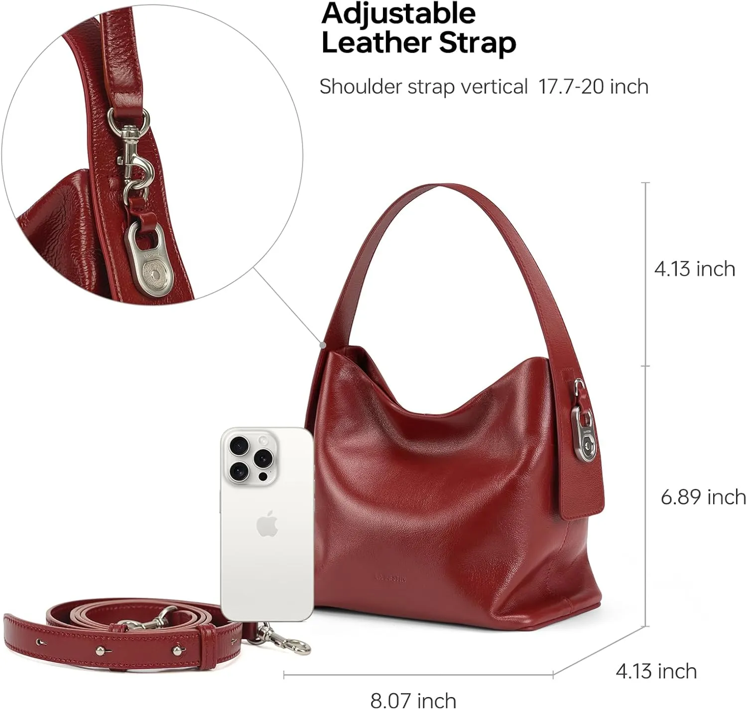 LA FESTIN Small Purse Leather Handbags for Women: Shoulder Crossbody Bag - Handbag with Strap