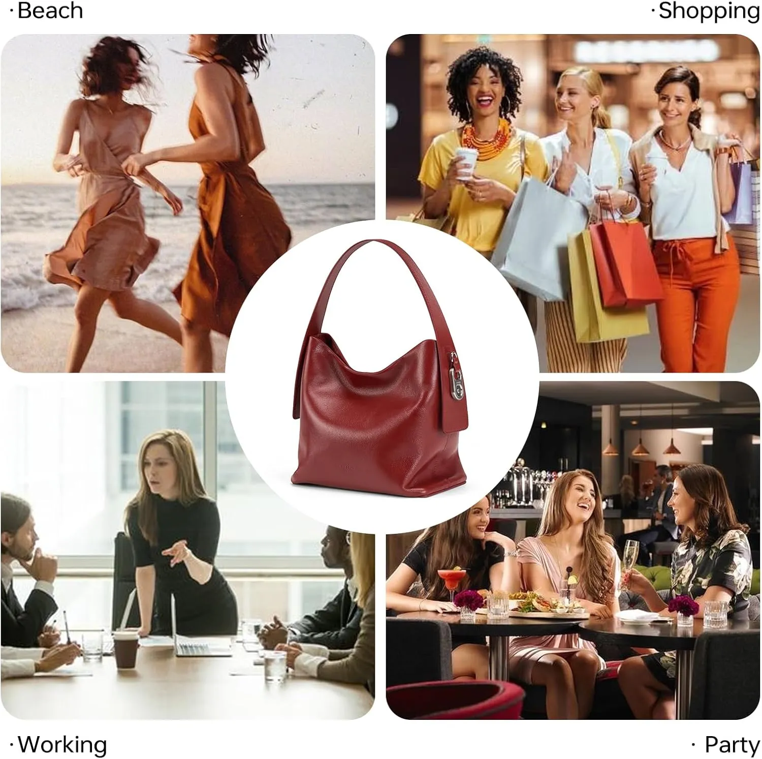 LA FESTIN Small Purse Leather Handbags for Women: Shoulder Crossbody Bag - Handbag with Strap