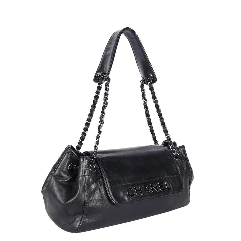 Lambskin Leather Front Flap Shoulder Bag