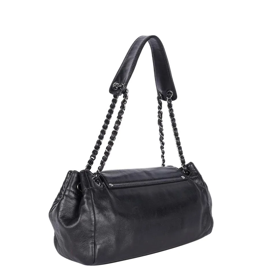 Lambskin Leather Front Flap Shoulder Bag