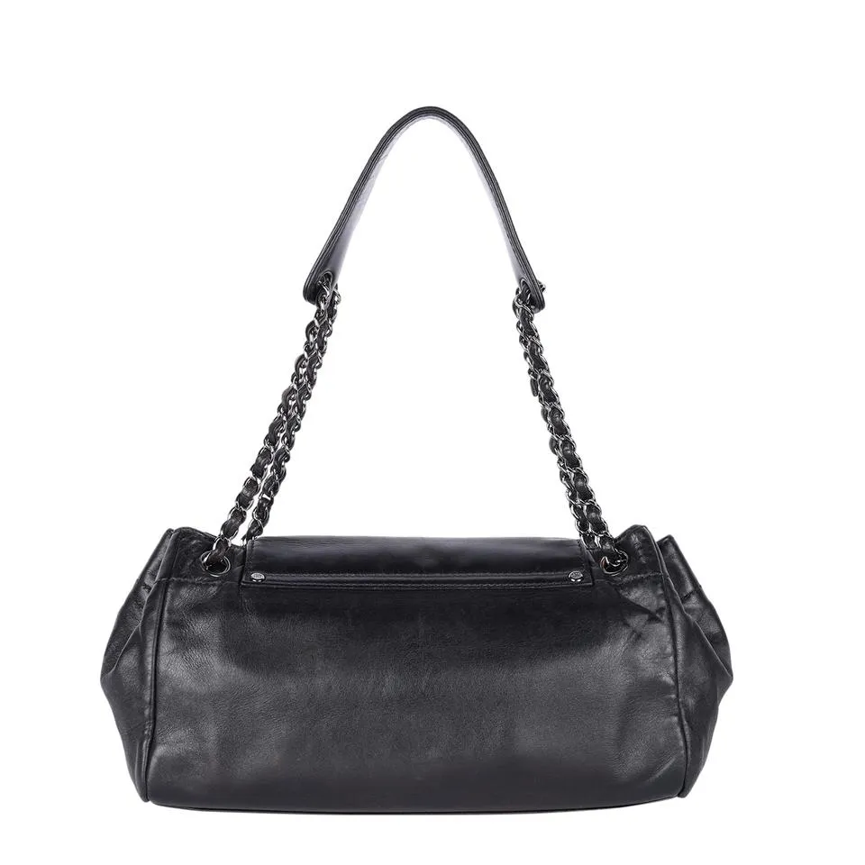 Lambskin Leather Front Flap Shoulder Bag