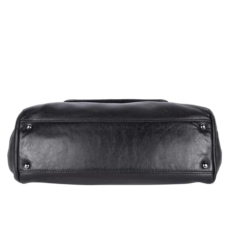 Lambskin Leather Front Flap Shoulder Bag