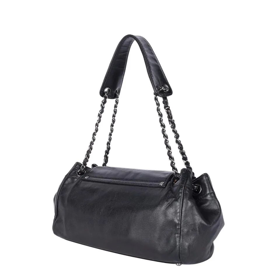 Lambskin Leather Front Flap Shoulder Bag