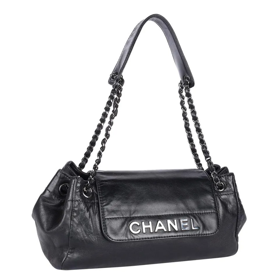 Lambskin Leather Front Flap Shoulder Bag