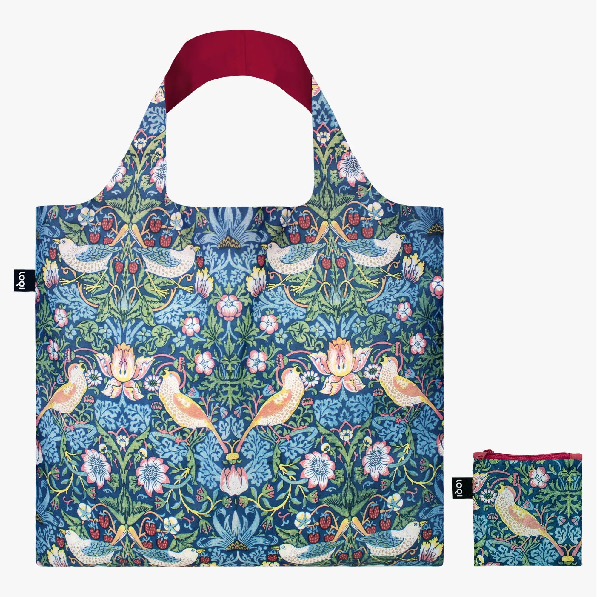 Loqi William Morris Strawberry Recycled Bag