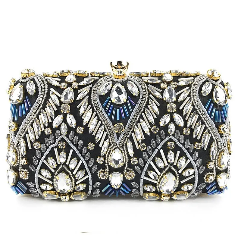 Luxus Diamant Strass Kupplung Taschen Exquisite Perlen Kette Handtaschen Hochzeit Geldbörse Shouler Tasche