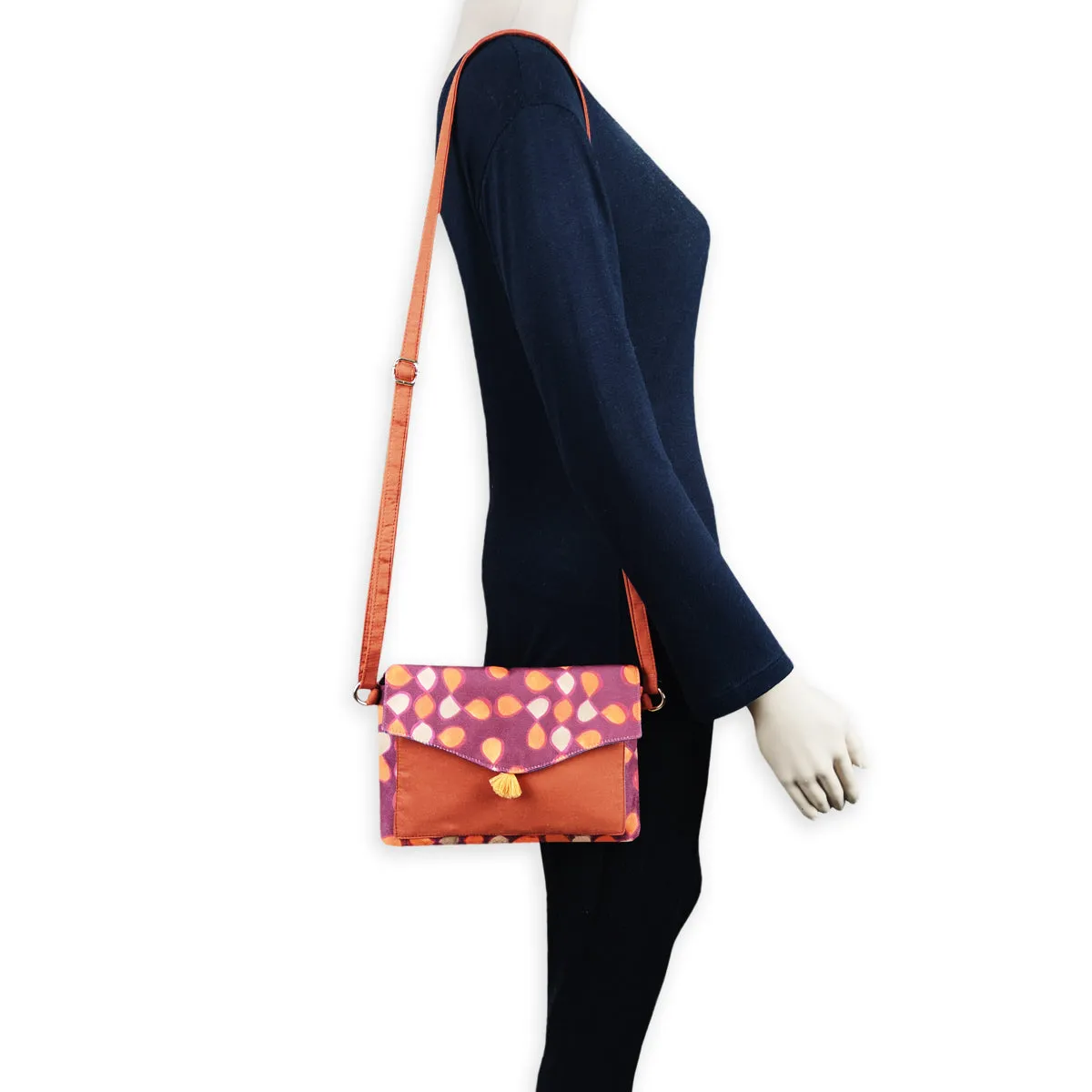 Orange Kollam Sling/mini wallet Combo