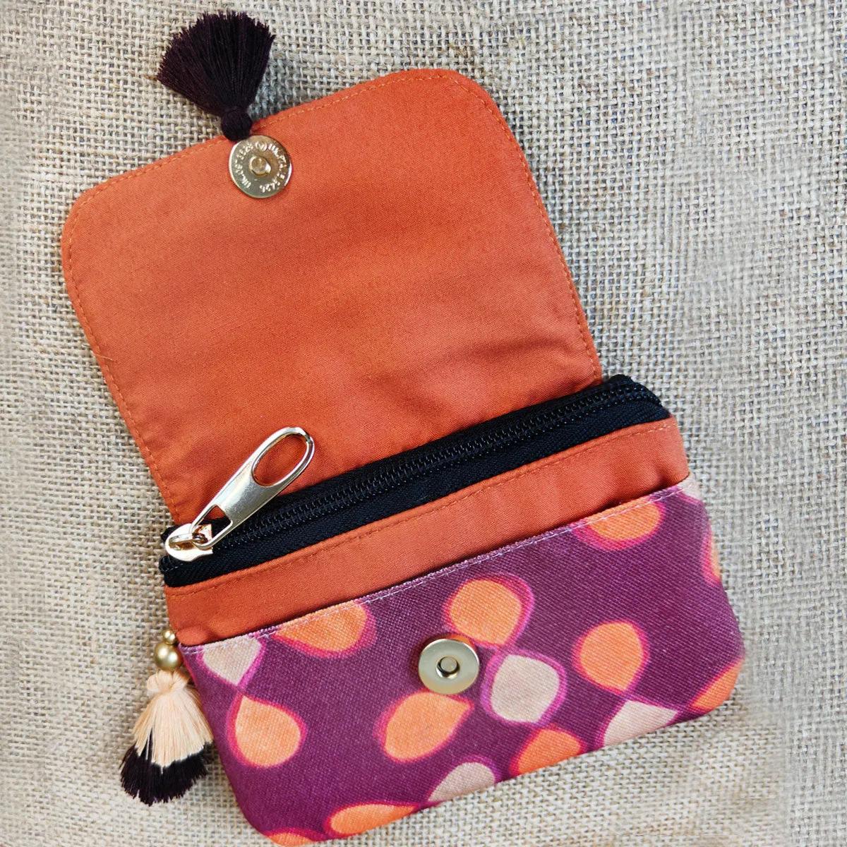 Orange Kollam Sling/mini wallet Combo