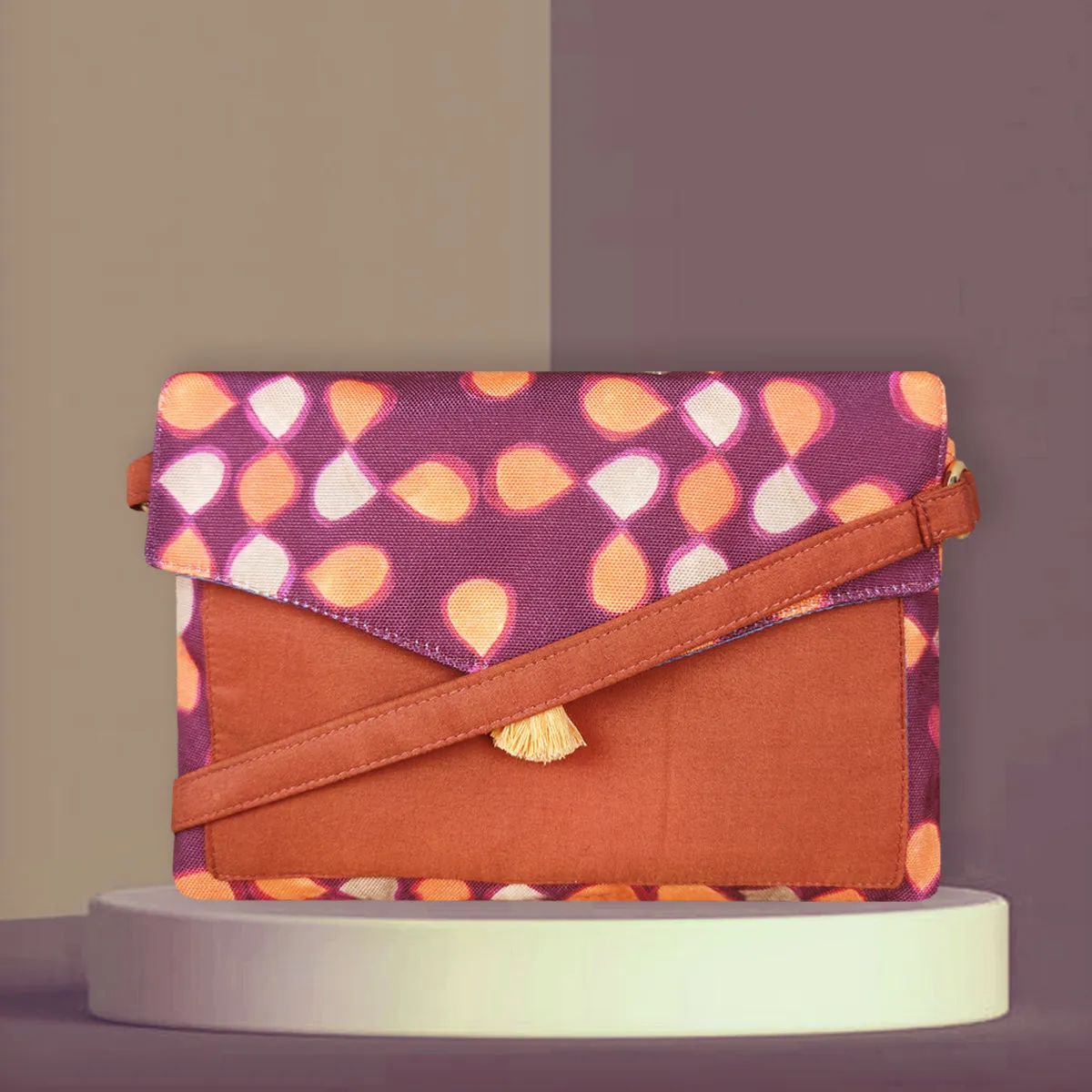 Orange Kollam Sling/mini wallet Combo