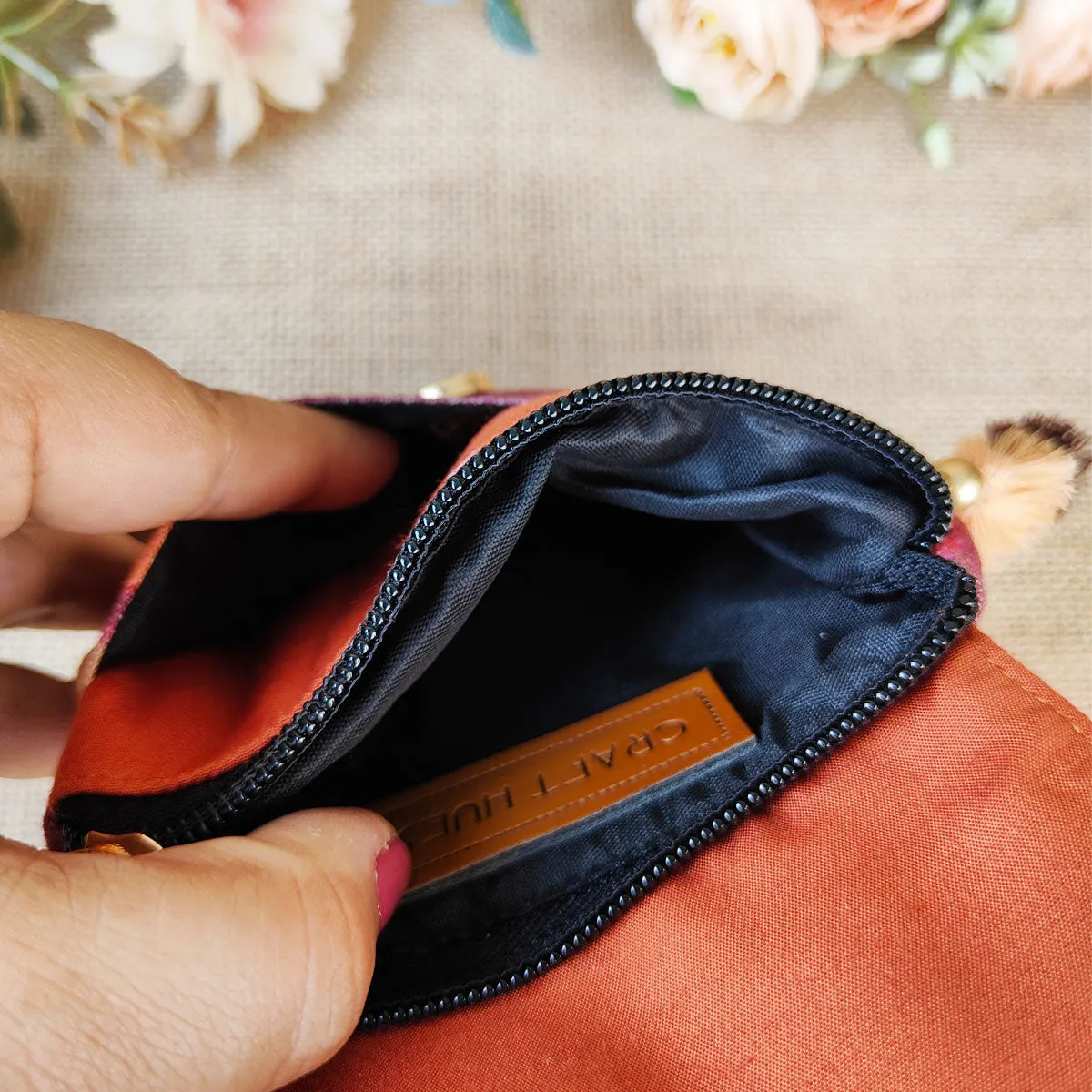 Orange Kollam Sling/mini wallet Combo