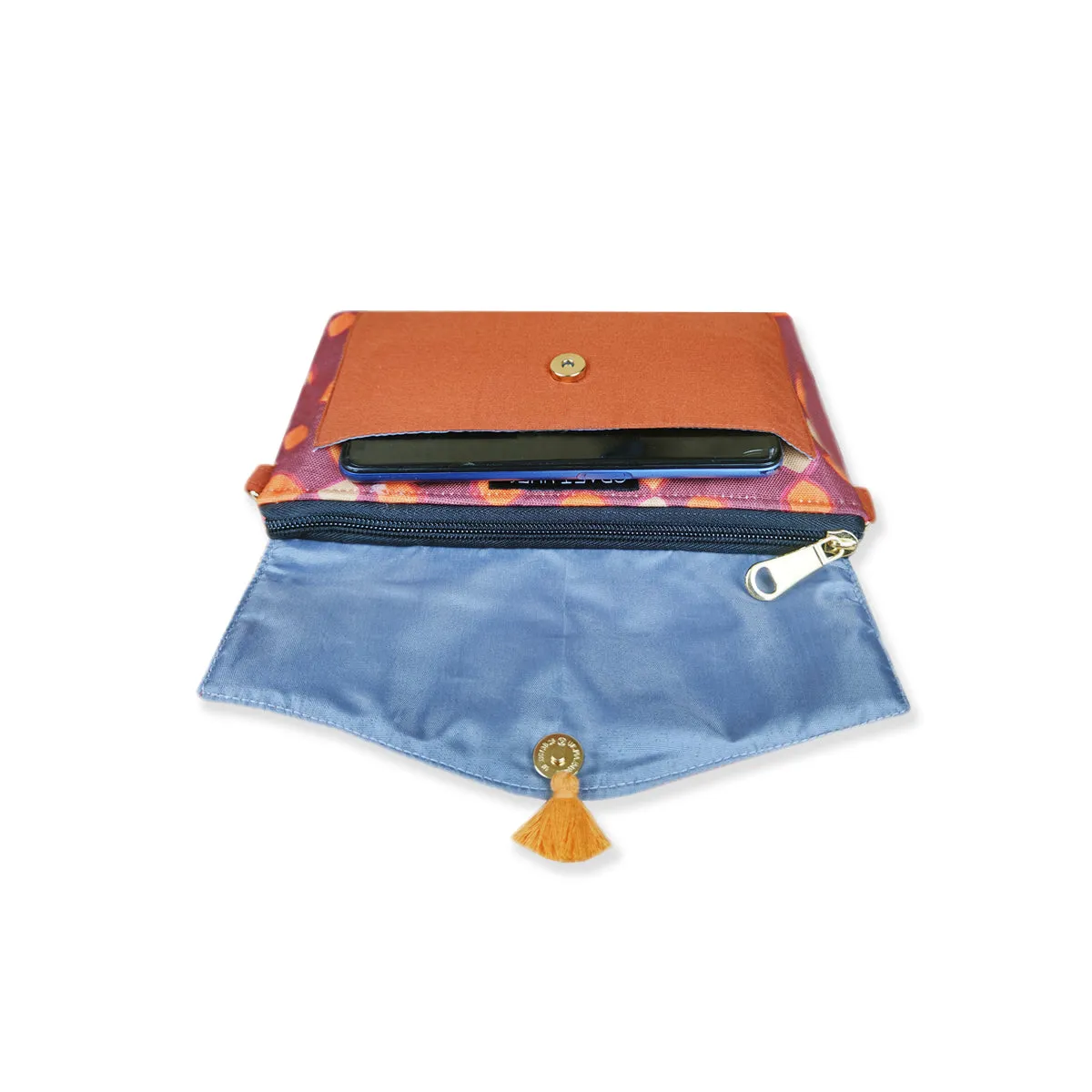 Orange Kollam Sling/mini wallet Combo
