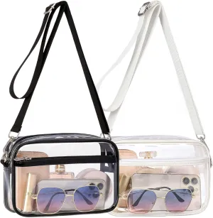PACKISM Clear Bag for Stadium Events - Clear Purses for Women Stadium Crossbody Concert Bag for Game Day, Sports, Festival