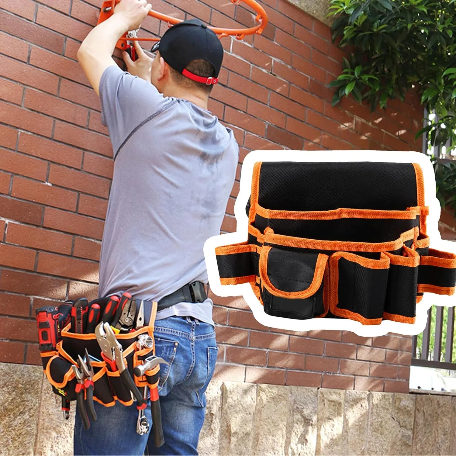Portable Waist Tool Bags Tool Storage Pouches Bag Work Belt Attachment Pouches For Electricians Tool Carpenters Accessories
