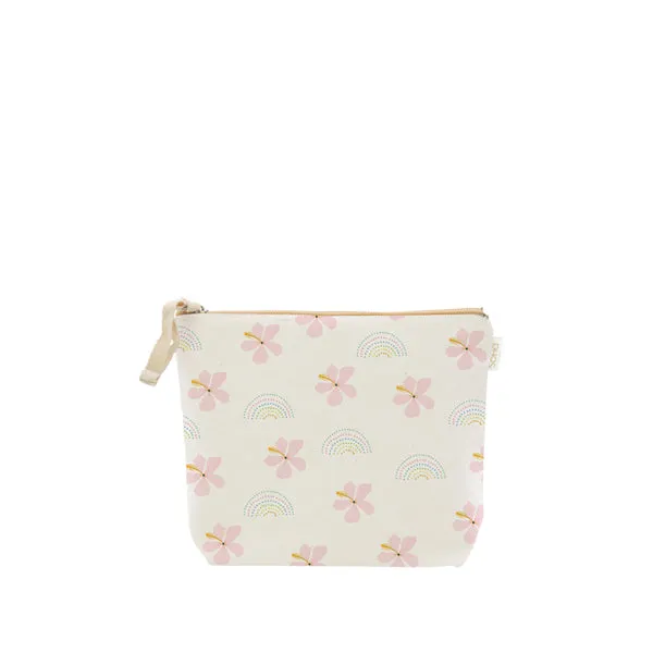 Rainbow & HIbiscus Cosmetic Bag, Small