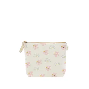Rainbow & HIbiscus Cosmetic Bag, Small