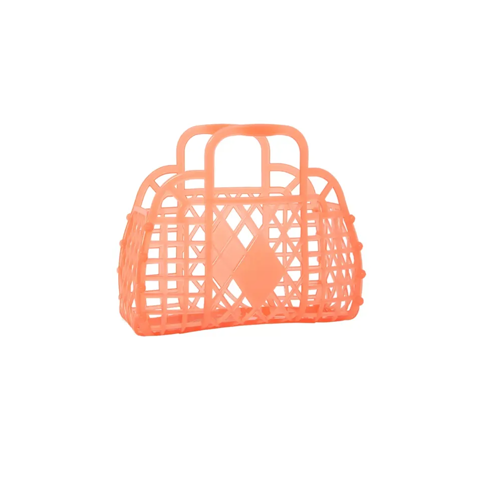 Retro Basket Jelly Bag, Neon Orange - Mini
