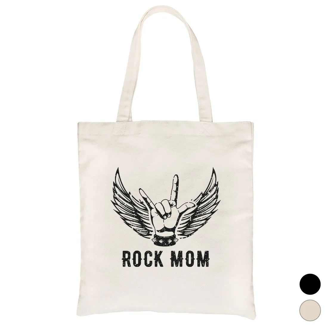 Rock Mom Canvas Bag Heavy Cotton Unique Mother's Day Gift Ideas