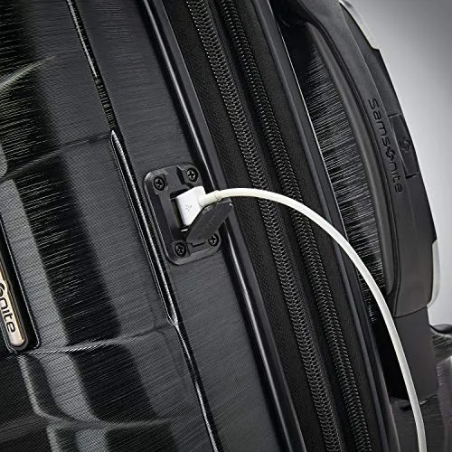 Samsonite Centric 2 Hardside Expandable Luggage with Spinners, Black, Carry-On 20"