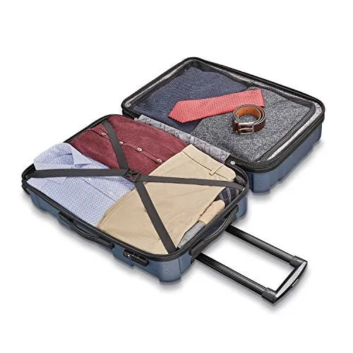 Samsonite Centric Hardside Expandable Luggage with Spinner Wheels, Blue Slate, 3-Piece Set