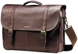 Samsonite Leather Flapover Case, 16 X 6 X 13, Brown