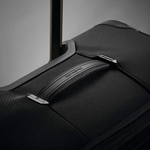 Samsonite Lineate Expandable Softside Checked Luggage with Spinner Wheels, 29 Inch, Obsidian Black