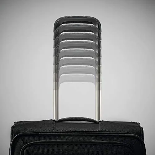 Samsonite Lineate Expandable Softside Checked Luggage with Spinner Wheels, 29 Inch, Obsidian Black