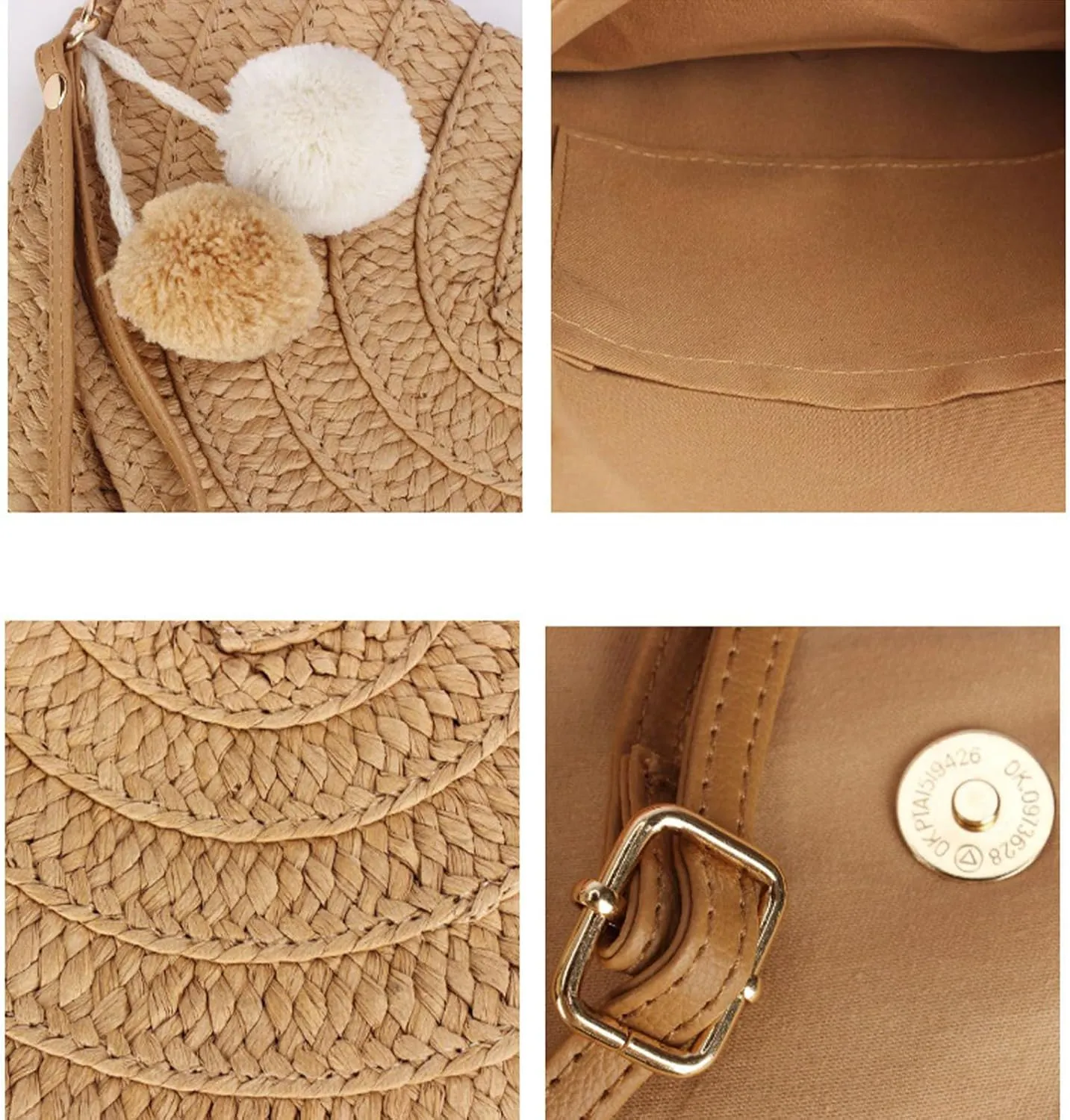 Small Summer Beach Bags Straw Beach Bag Woven Purse Cute Womens Handbag Shoulder Purse Straw Clutch Purses