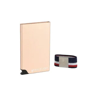 Travelest RFID Block Aluminum Wallet with Elastic Money Holder Gold-7OKA