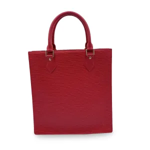 Trendy Inspired Louis Vuitton Red Epi Leather Sac Plat Pm Tote Shopping Bag M5274e