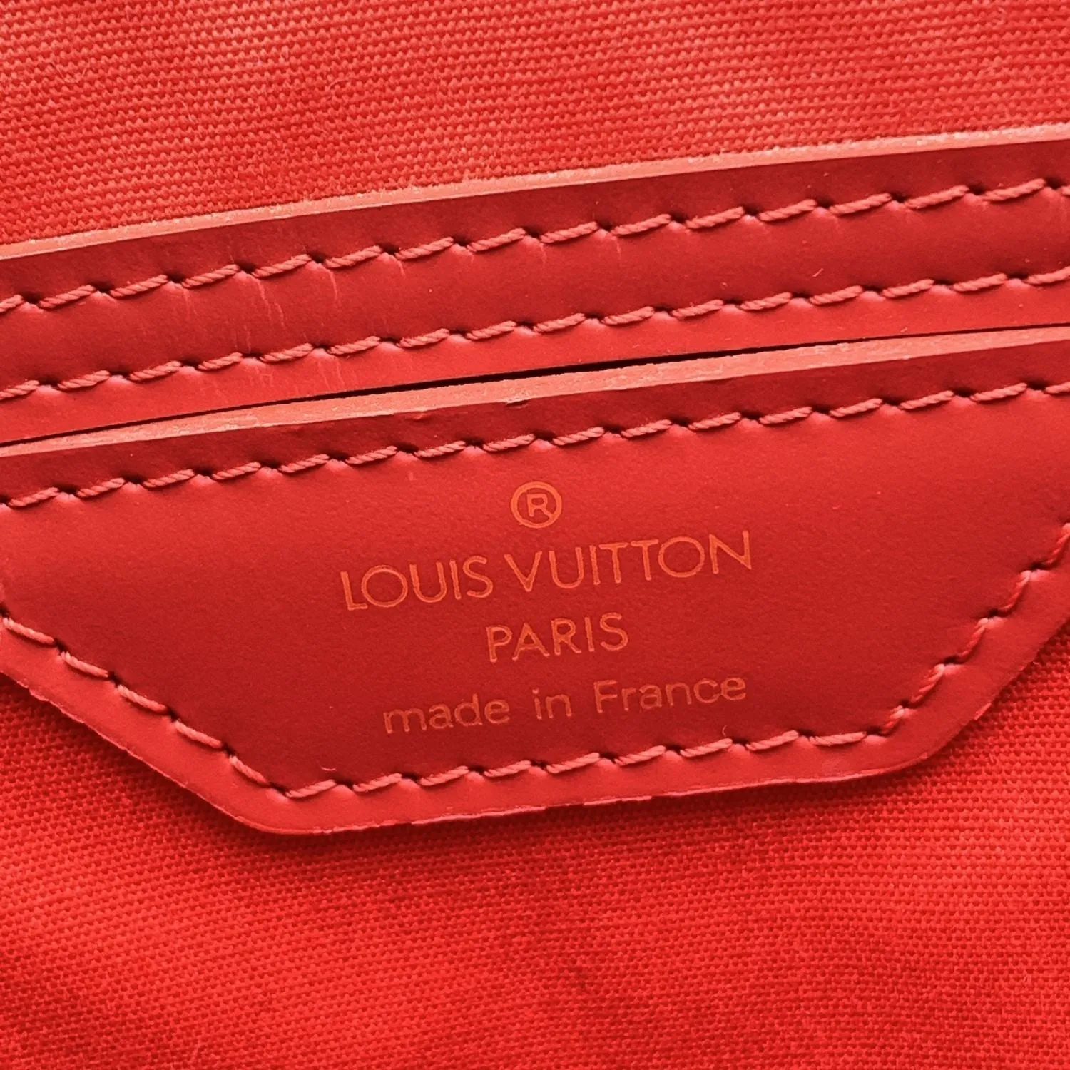 Trendy Inspired Louis Vuitton Red Epi Leather Sac Plat Pm Tote Shopping Bag M5274e