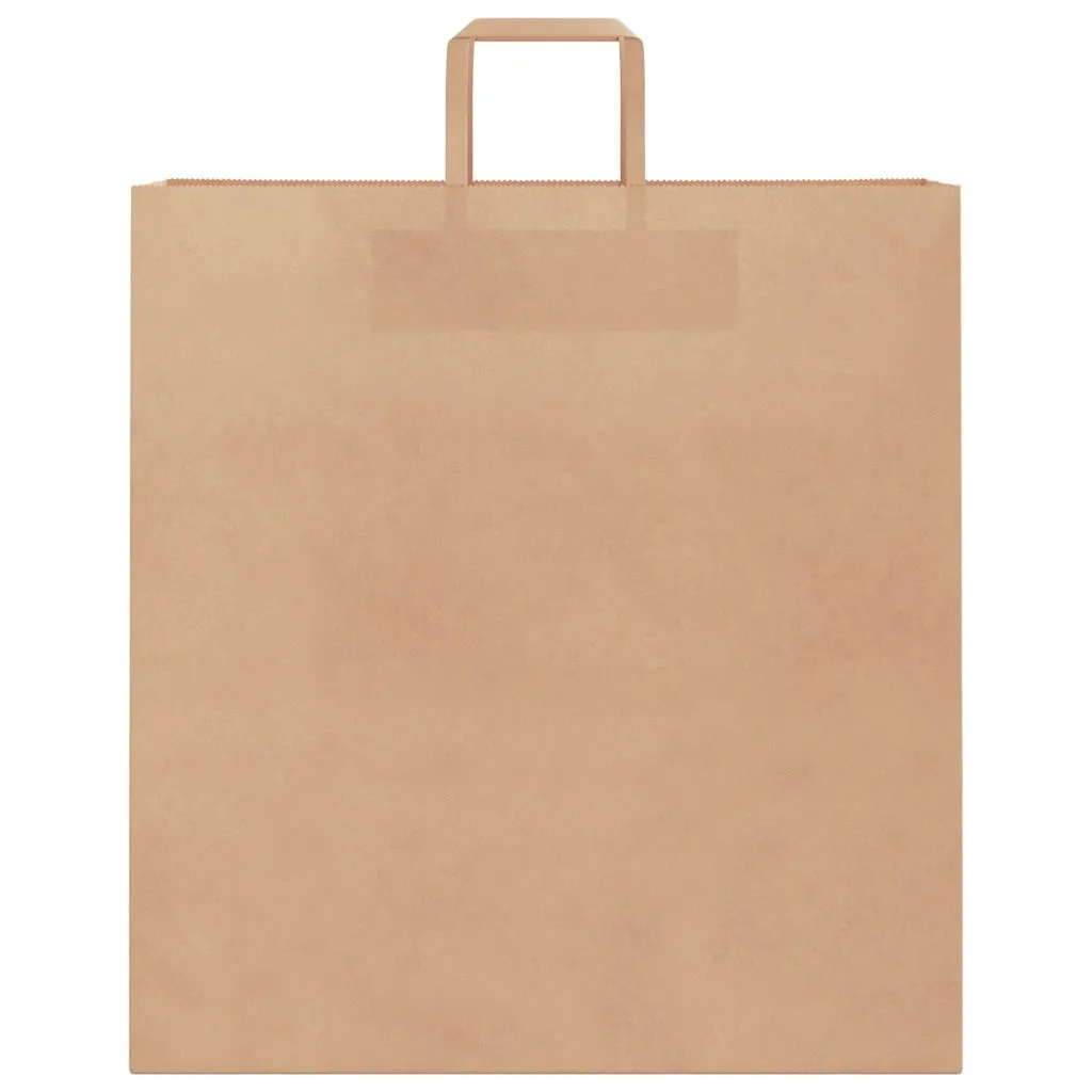 vidaXL Paper Bags 250 pcs with Handles Brown 45x17x48 cm