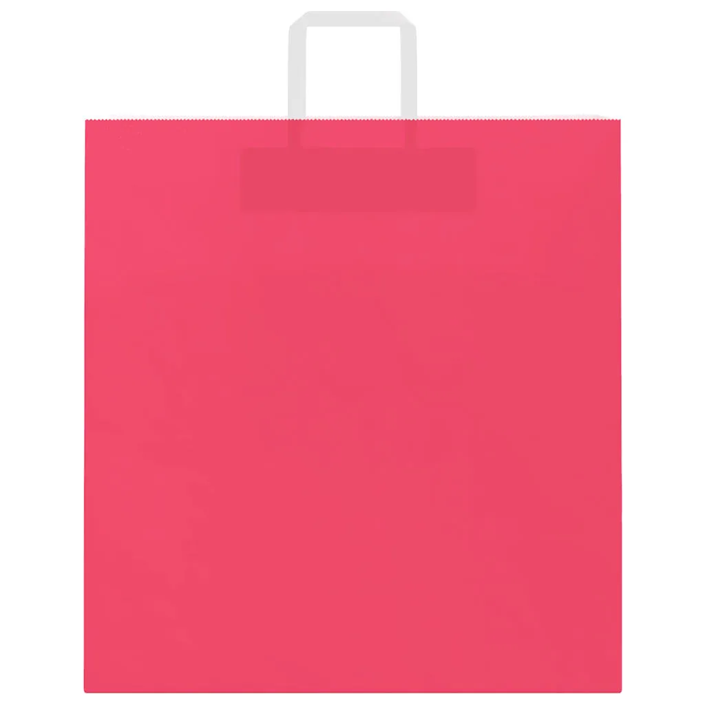 vidaXL Paper Bags 250 pcs with Handles Pink 45x17x48 cm