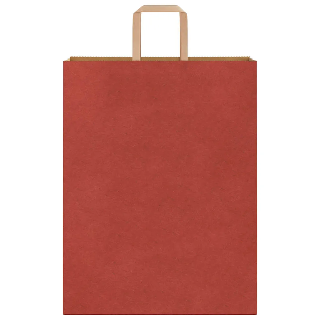 vidaXL Paper Bags 250 pcs with Handles Red 32x12x42 cm