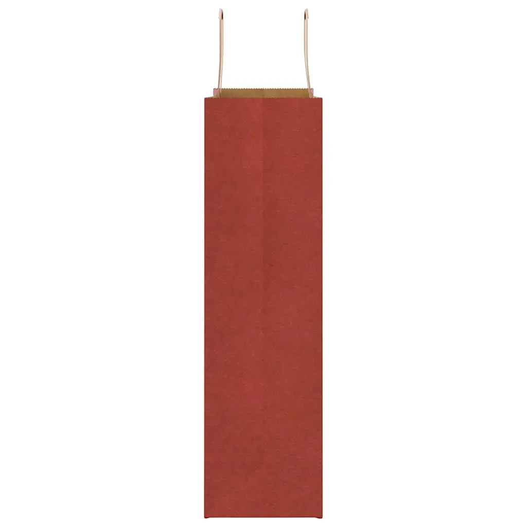 vidaXL Paper Bags 250 pcs with Handles Red 32x12x42 cm