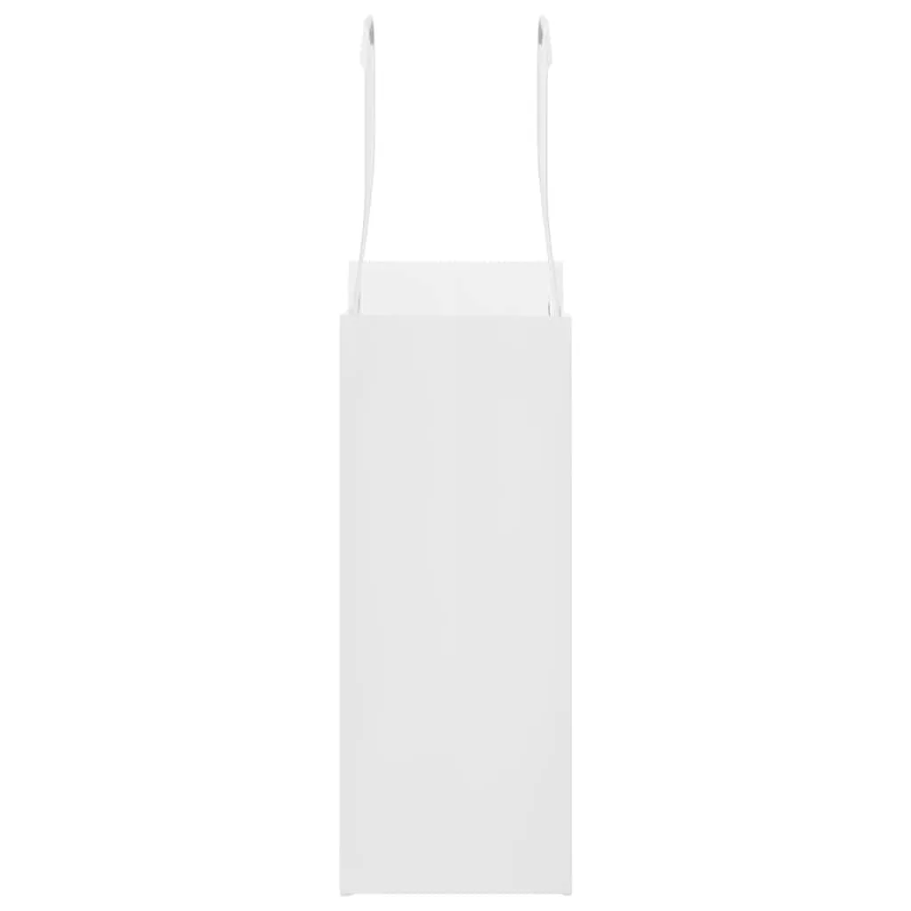 vidaXL Paper Bags 250 pcs with Handles White 15x8x21 cm