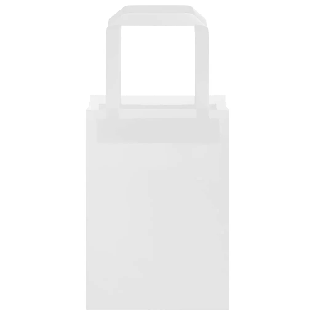vidaXL Paper Bags 250 pcs with Handles White 15x8x21 cm