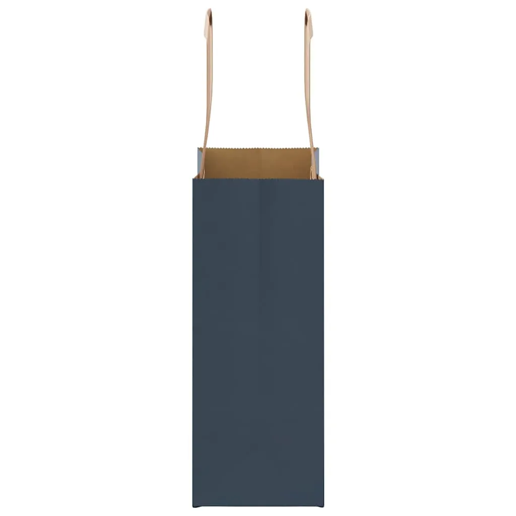 vidaXL Paper Bags 50 pcs with Handles Blue 15x8x21 cm