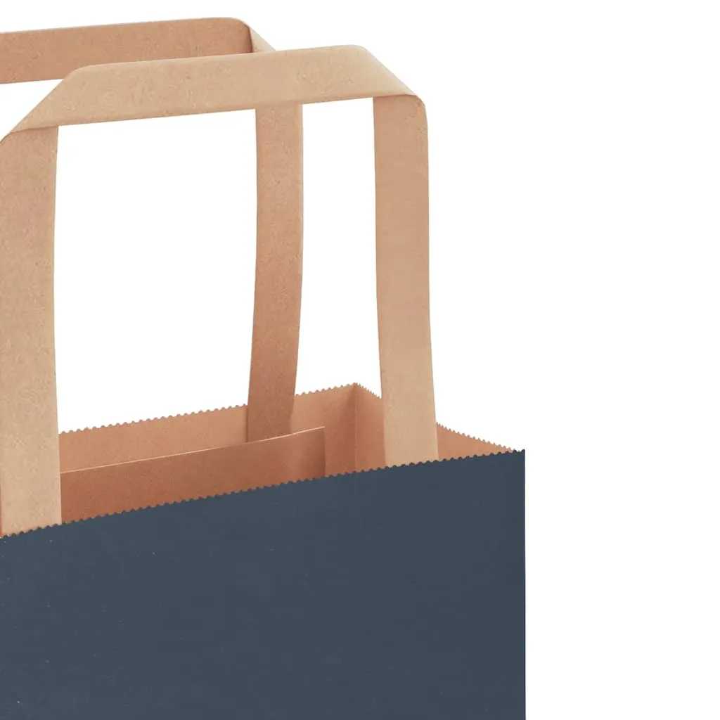 vidaXL Paper Bags 50 pcs with Handles Blue 15x8x21 cm