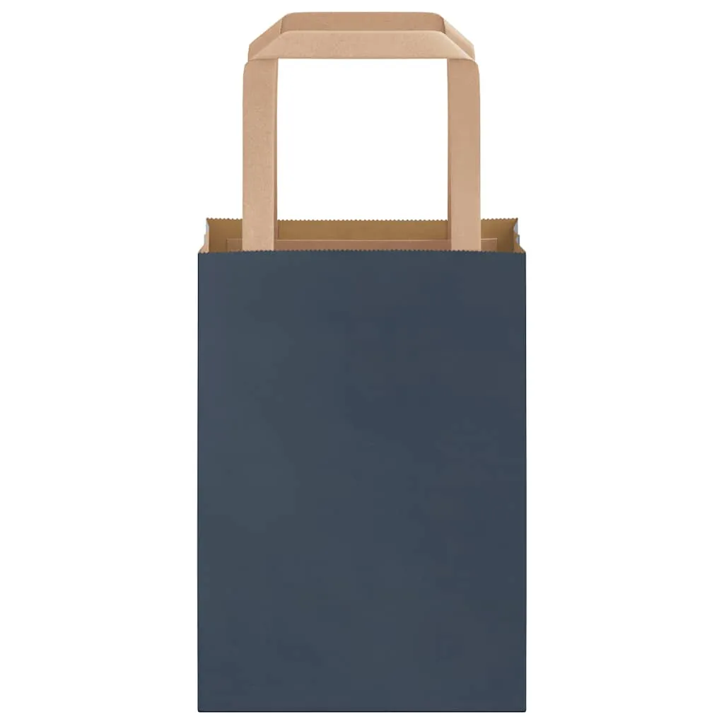 vidaXL Paper Bags 50 pcs with Handles Blue 15x8x21 cm