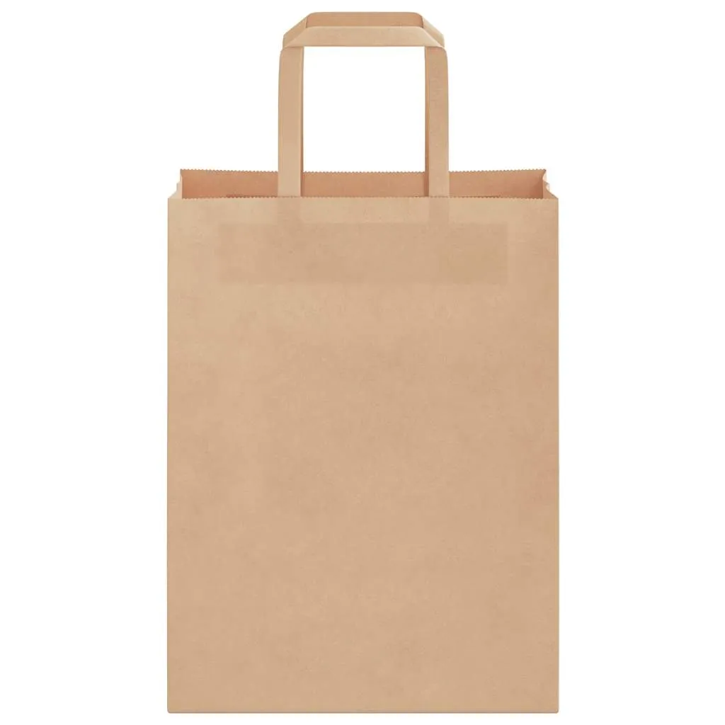 vidaXL Paper Bags 50 pcs with Handles Brown 21x11x28 cm