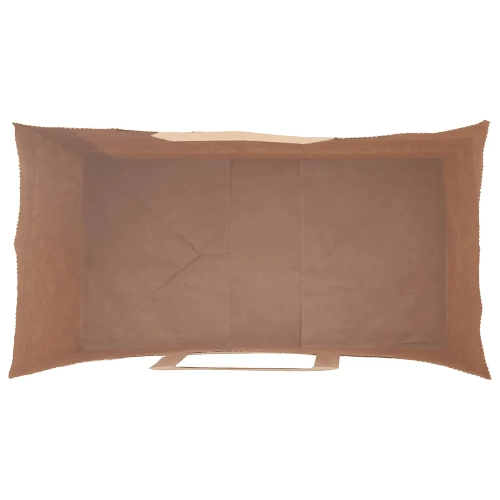 vidaXL Paper Bags 50 pcs with Handles Brown 21x11x28 cm