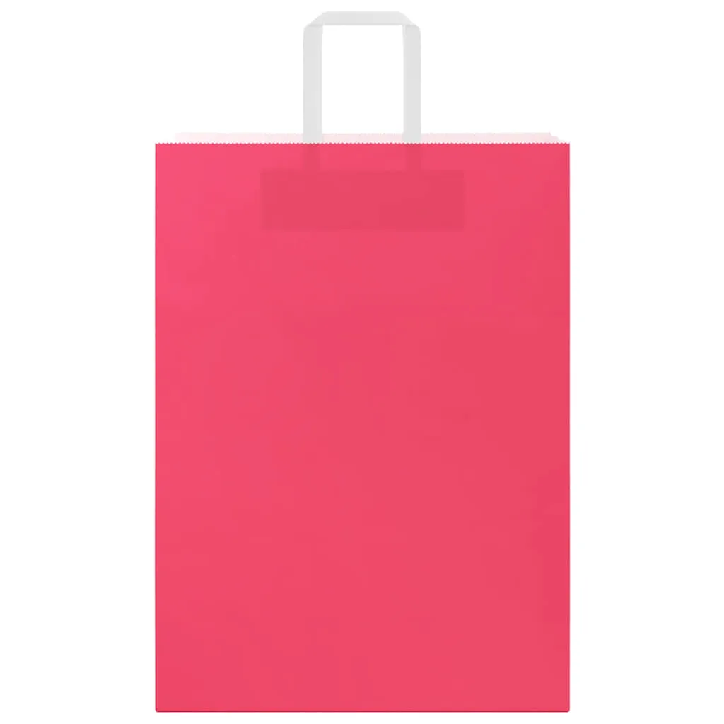 vidaXL Paper Bags 50 pcs with Handles Pink 32x17x44 cm