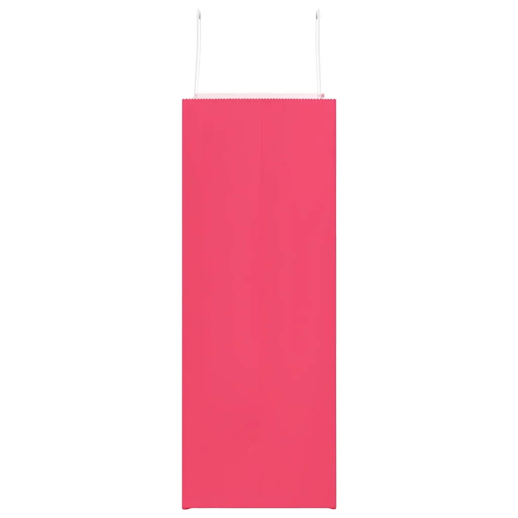 vidaXL Paper Bags 50 pcs with Handles Pink 32x17x44 cm