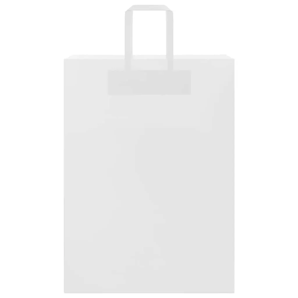 vidaXL Paper Bags 50 pcs with Handles White 32x17x44 cm