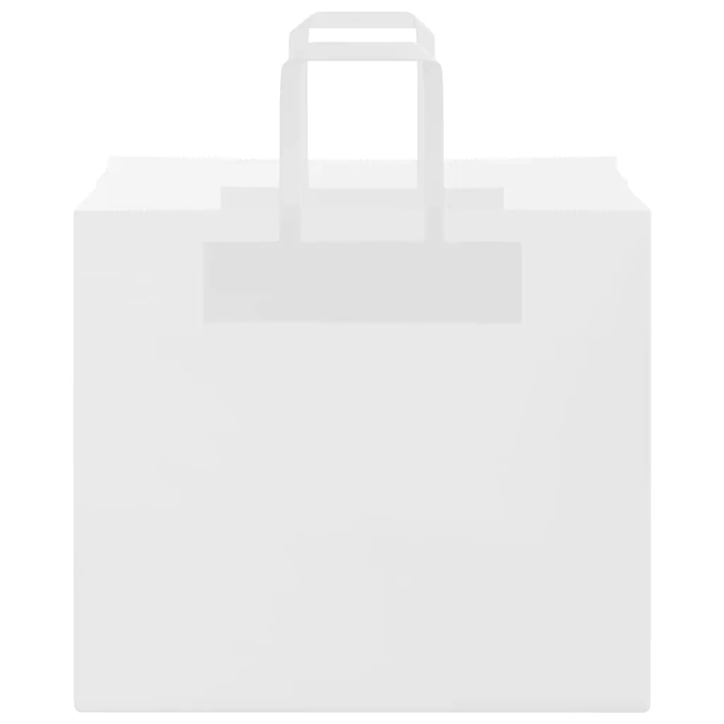 vidaXL Paper Bags 50 pcs with Handles White 32x22x28 cm