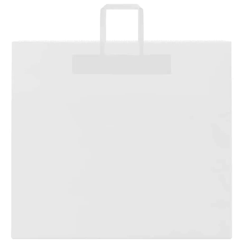 vidaXL Paper Bags 50 pcs with Handles White 54x15x49 cm