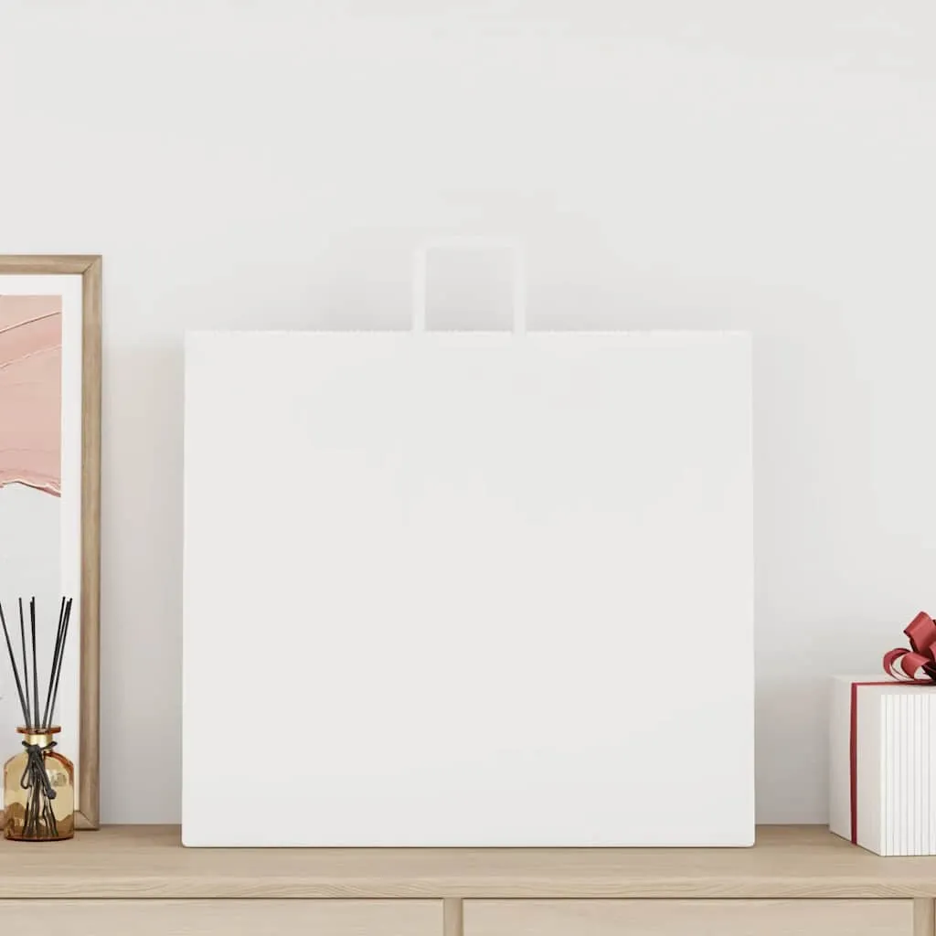 vidaXL Paper Bags 50 pcs with Handles White 54x15x49 cm