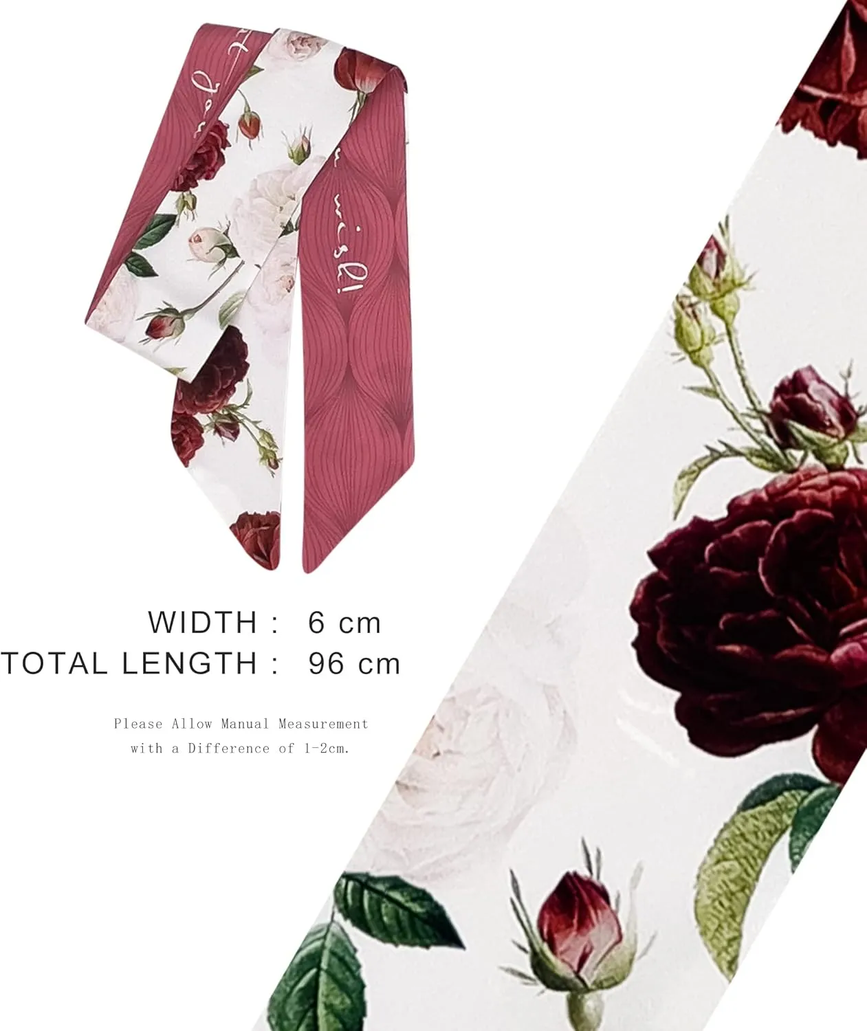 Women's Designer Neckerchief Handbag Handle Ribbon Fashion Scarf Summer Fruit Printed Hair Tie