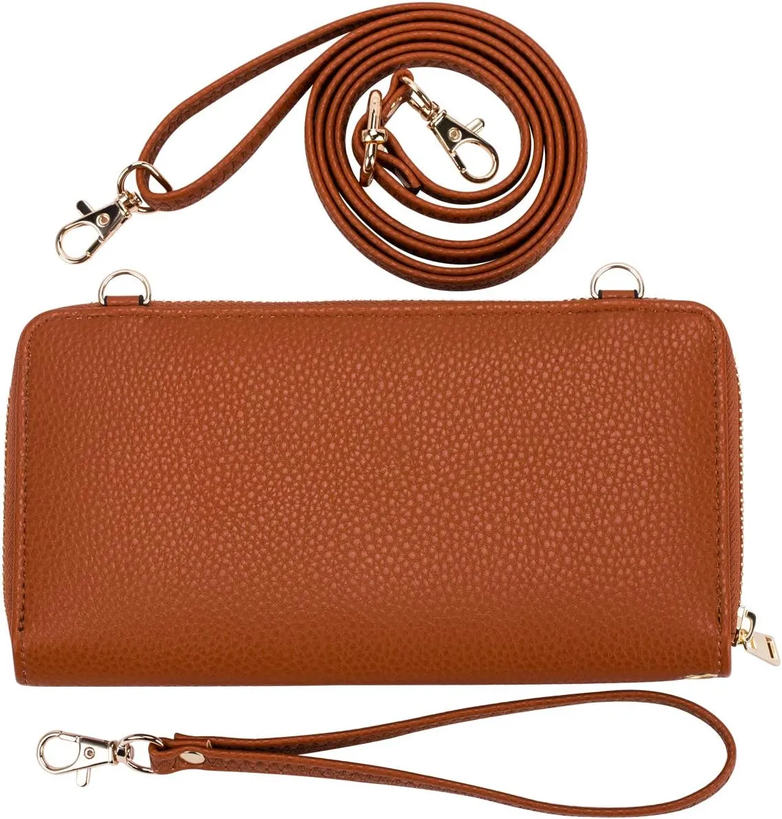 Womens Wristlet Wallet Crossbody Bag Cellphone Purse Handbag RFID Card Slots 2 Strap Wrist