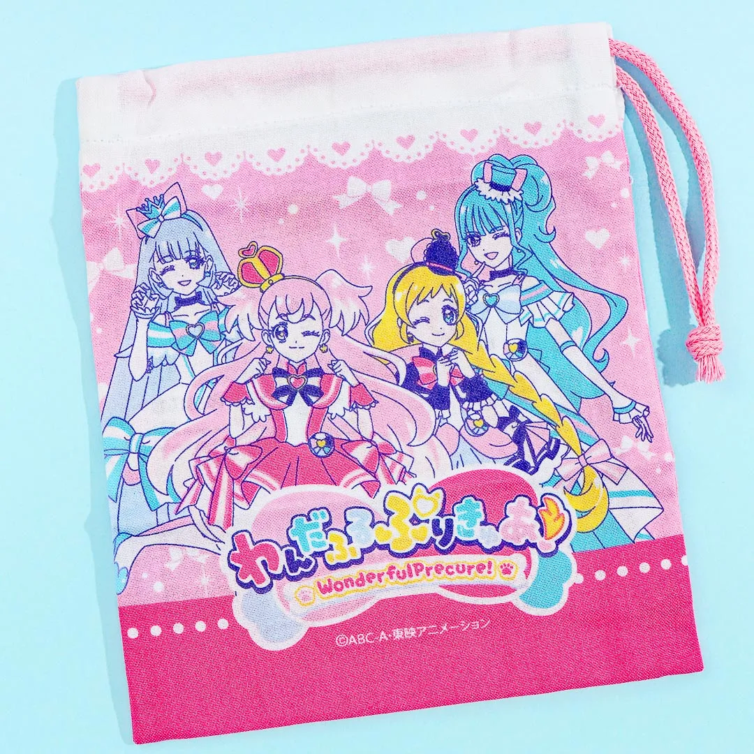 Wonderful Pretty Cure! Drawstring Cup Bag